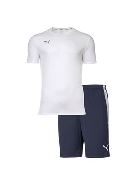 Puma Puma Komplet koszula i szorty materiałowe 27366 Niebieski Comfort Fit