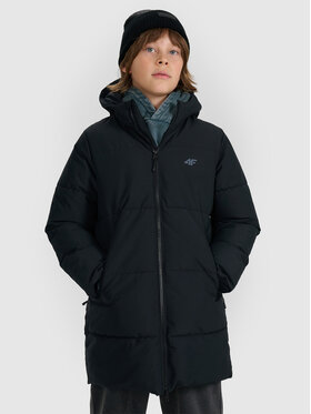 4F 4F Płaszcz zimowy OUTERWEAR Czarny Regular Fit