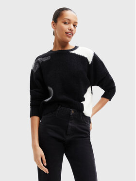 Desigual Desigual Sweater Mina 22WWJF14 Fekete Loose Fit