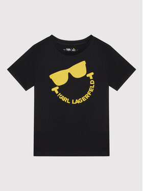 KARL LAGERFELD KARL LAGERFELD T-Shirt SMILEY WORLD Z25344 D Czarny Regular Fit