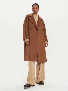 Weekend Max Mara Weekend Max Mara Palton de lână Resina 2425016092 Maro Regular Fit