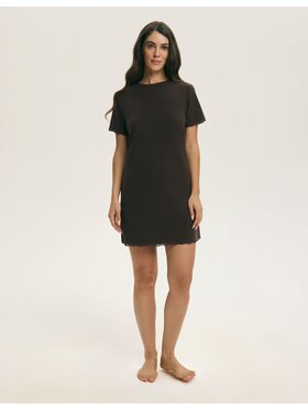 Esotiq Esotiq Koszula nocna 45375 Brązowy Regular Fit