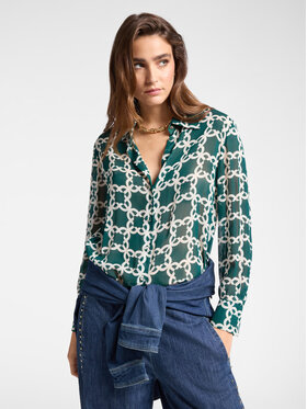Elena Mirò Elena Mirò Koszula 5012P000306N001 Zielony Regular Fit