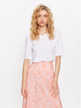Moss Copenhagen Moss Copenhagen Tričko 17605 Biela Basic Fit