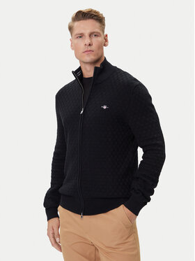 Gant Gant Strickjacke 8030263 Schwarz Regular Fit
