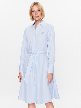 KARL LAGERFELD KARL LAGERFELD Košilové šaty 231W1301 Modrá Regular Fit