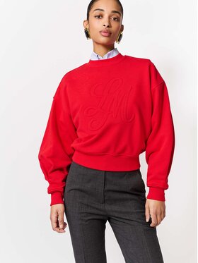 La Mania La Mania Felpa CREMA Rosso Basic Fit