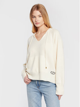 TWINSET TWINSET Sweter 222TT3355 Beżowy Relaxed Fit