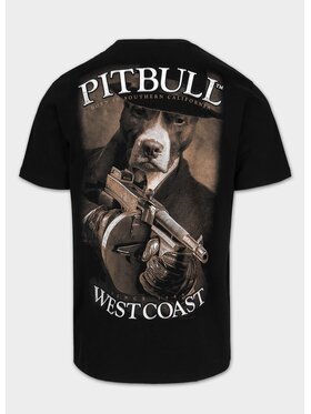PITBULL PITBULL T-Shirt Koszulka męska TOMMY GUN XL Czarny Regular Fit
