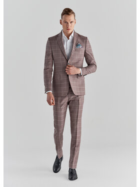Pako Lorente Pako Lorente Spodnie garniturowe P22SP-6G-019 Różowy Slim Fit