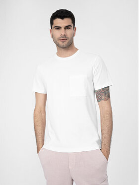 4F 4F Marškinėliai 4FSS23TTSHM297 Balta Regular Fit