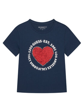 Guess Guess Tricou J6RI24 K6YW4 Bleumarin Regular Fit