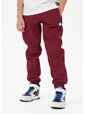 PITBULL PITBULL Spodnie dresowe Spodnie Bordowy Regular Fit