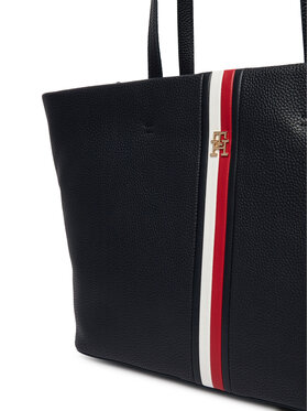 Tommy Hilfiger Tommy Hilfiger Дамска чанта Th Corp Ess Tote AW0AW19334 Тъмносин