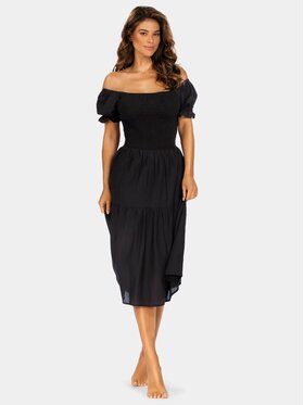 Feba Feba Sukienka letnia F170A Czarny Relaxed Fit