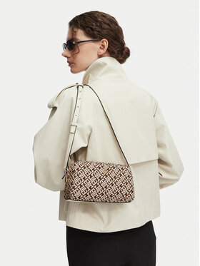 Tommy Hilfiger Tommy Hilfiger Дамска чанта Th Grace Camera Bag Jacquard AW0AW18864 Кафяв