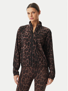 adidas adidas Суитшърт Workout Essentials Leopard Woven KD7612 Кафяв Regular Fit