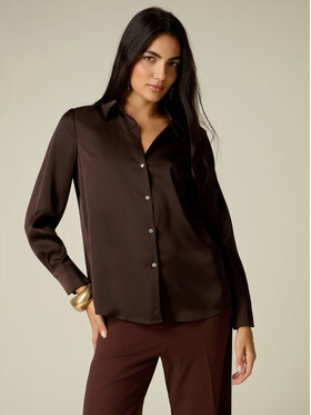 Oltre Oltre Koszula 5374R603185N022 Brązowy Regular Fit