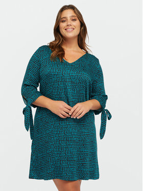 Fiorella Rubino Fiorella Rubino Sukienka codzienna 7554T201600N0S9 Zielony Regular Fit