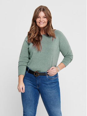 ONLY Carmakoma ONLY Carmakoma Džemper 15197209 Zelena Regular Fit