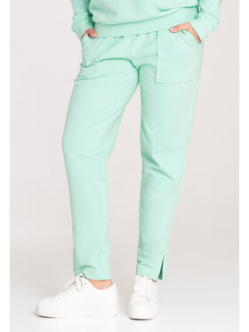 FIGL FIGL Teplákové nohavice M1035 Zelená Regular Fit