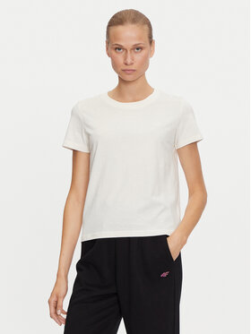 4F 4F Póló 4FWAW24TTSHF1650 Ekru Regular Fit