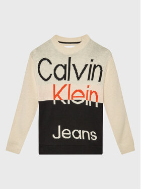 Calvin Klein Jeans Calvin Klein Jeans Pulover IB0IB01364 Bej Regular Fit