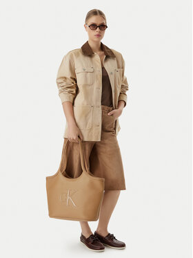 Calvin Klein Calvin Klein Дамска чанта Bold Ck LV04F3562G Бежов