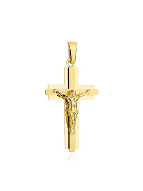 Fugart Fugart Kolczyki krzyżyk wizerunek Pana Jezusa FUG4-C00146-585 Złoty