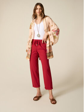Oltre Oltre Pantaloni di tessuto P045J002530N026 Rosso Regular Fit