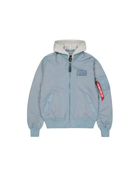 Alpha Industries Alpha Industries Kurtka bomber MA-1 TT Hood Light Bomber Jacket Błękitny Slim Fit