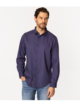 Lee Cooper Lee Cooper Koszula WAYNE 1124 Fioletowy Regular Fit