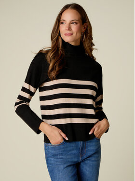Oltre Oltre Sweter M329J005583N0Z3 Czarny Regular Fit