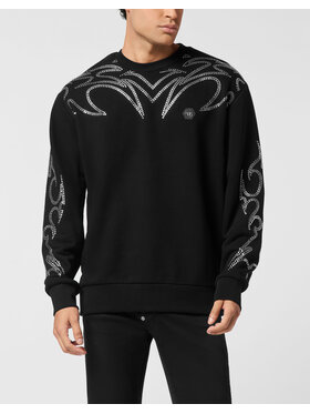 PHILIPP PLEIN PHILIPP PLEIN Mikina 25973 Černá Regular Fit