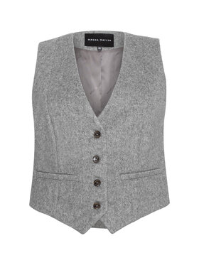Magda Matyja Magda Matyja Kamizelka CLAIR VEST Szary Fitted Fit
