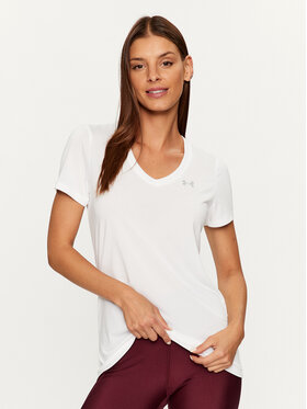 Under Armour Under Armour Тишърт Tech Ssv - Solid 1255839 Бял Loose Fit