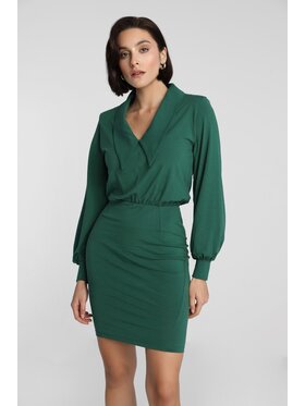 Madnezz House Madnezz Sukienka dzianinowa Carmen Zielony Classic Fit