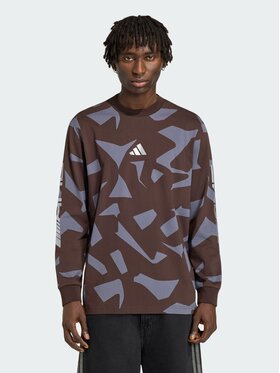 adidas adidas Longsleeve AMG CAMO Brązowy ciemny Loose Fit