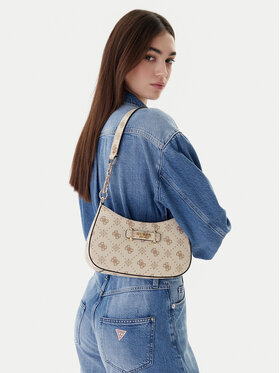 Guess Guess Geantă Carrie Logo HWGP98 98180 Écru