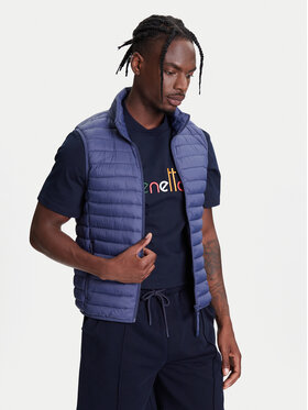 United Colors Of Benetton United Colors Of Benetton Елек 2TWDUJ00P Син Regular Fit