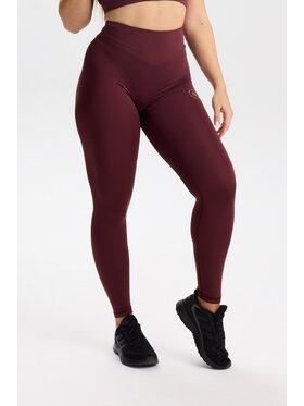 ROUGH RADICAL ROUGH RADICAL Legginsy PURE FLOW LONG Bordowy Slim Fit
