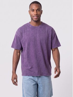 Urban City Urban City T-Shirt Szeroka luźna sprana acid wash 132841 Fioletowy Oversize