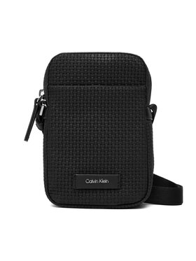 Calvin Klein Calvin Klein Плоска сумка Embossed Woven Slim Reporter LV04D3221G Чорний