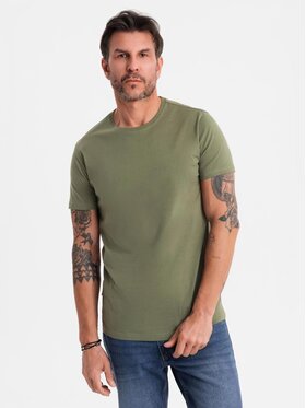 Ombre Ombre T-Shirt OM-TSBS-0236 Khaki Regular Fit