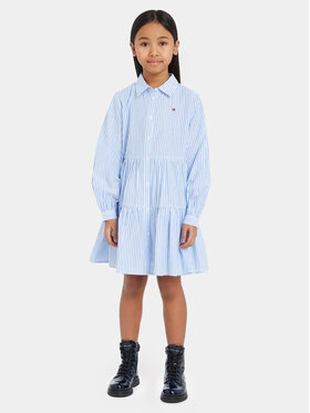 Tommy Hilfiger Tommy Hilfiger Hemdkleid KG0KG07572 Blau Regular Fit