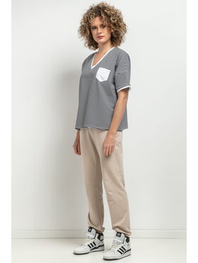 Tessita Tessita Bluzka T393 Biały Straight Fit
