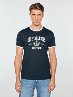 BIG STAR BIG STAR T-Shirt BERNO Granatowy Basic Fit