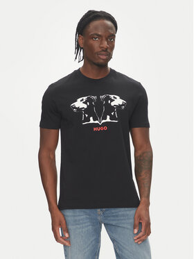 HUGO HUGO Тишърт Dobero 50542734 Черен Regular Fit