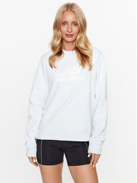 New Balance New Balance Džemperis ar kapuci Essentials Stacked Logo French Terry Crewneck WT31532 Zils Regular Fit