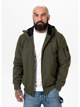 PITBULL PITBULL Kurtka przejściowa Kurtka Zielony Regular Fit